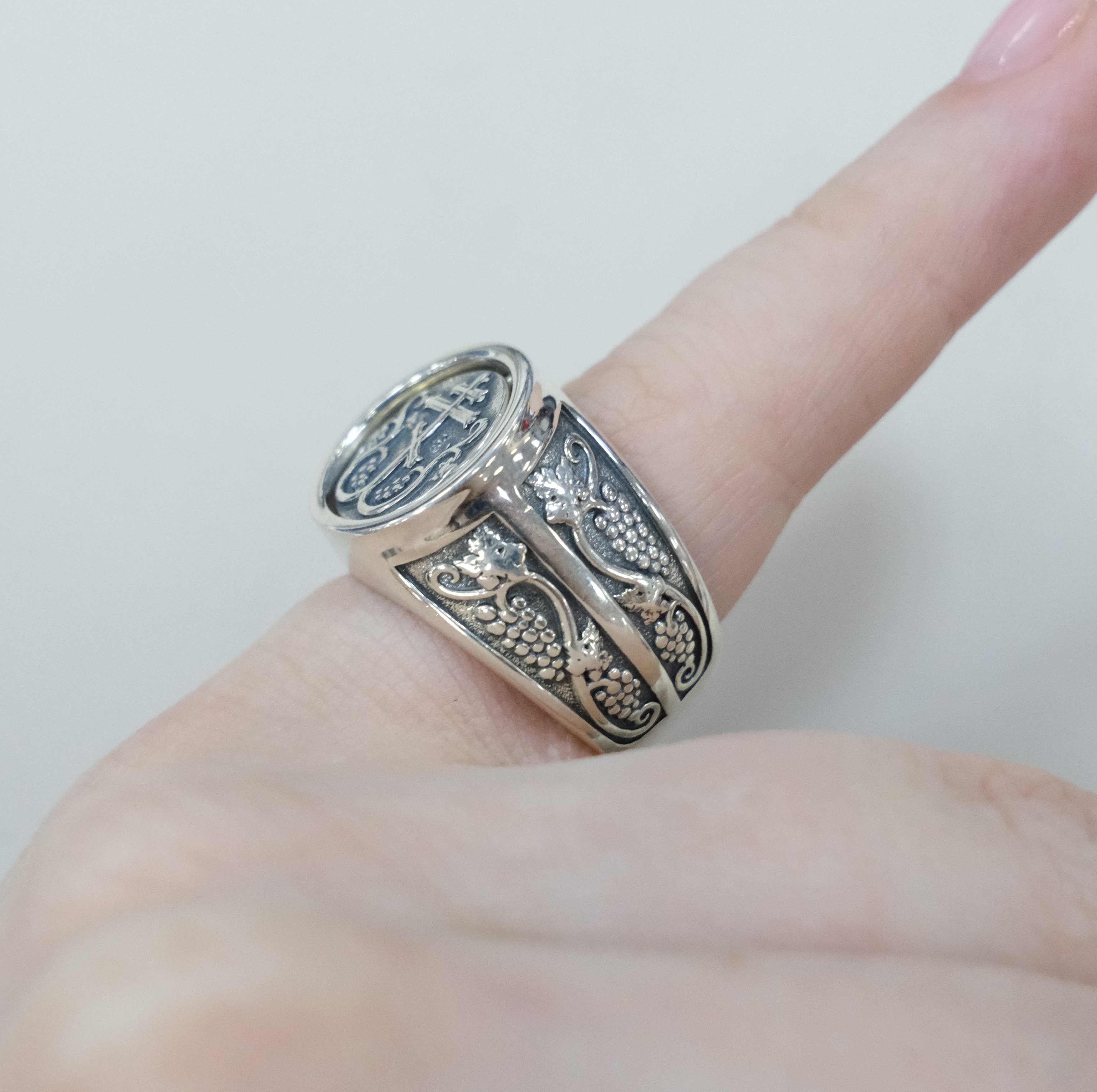 Серебряное кольцо "Православное"